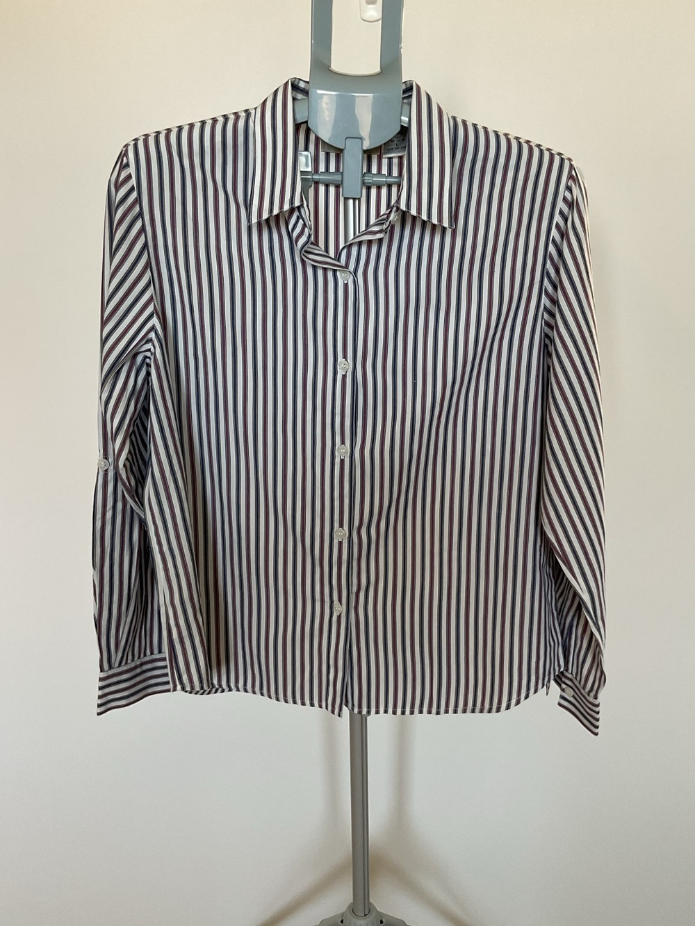 Lemon Grass Striped Button-Up Blouse